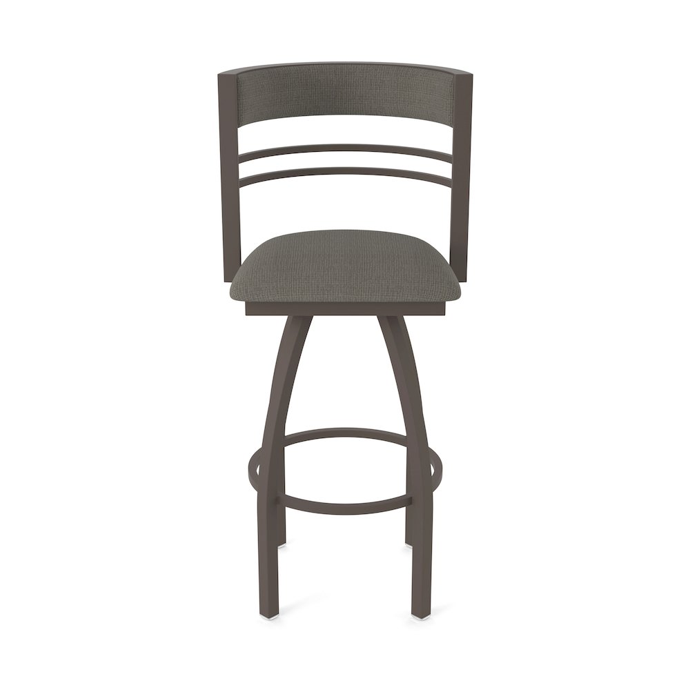 Swivel Counter Stool with Bronze Finish and Graph Chalice Seat and Back. Picture 5