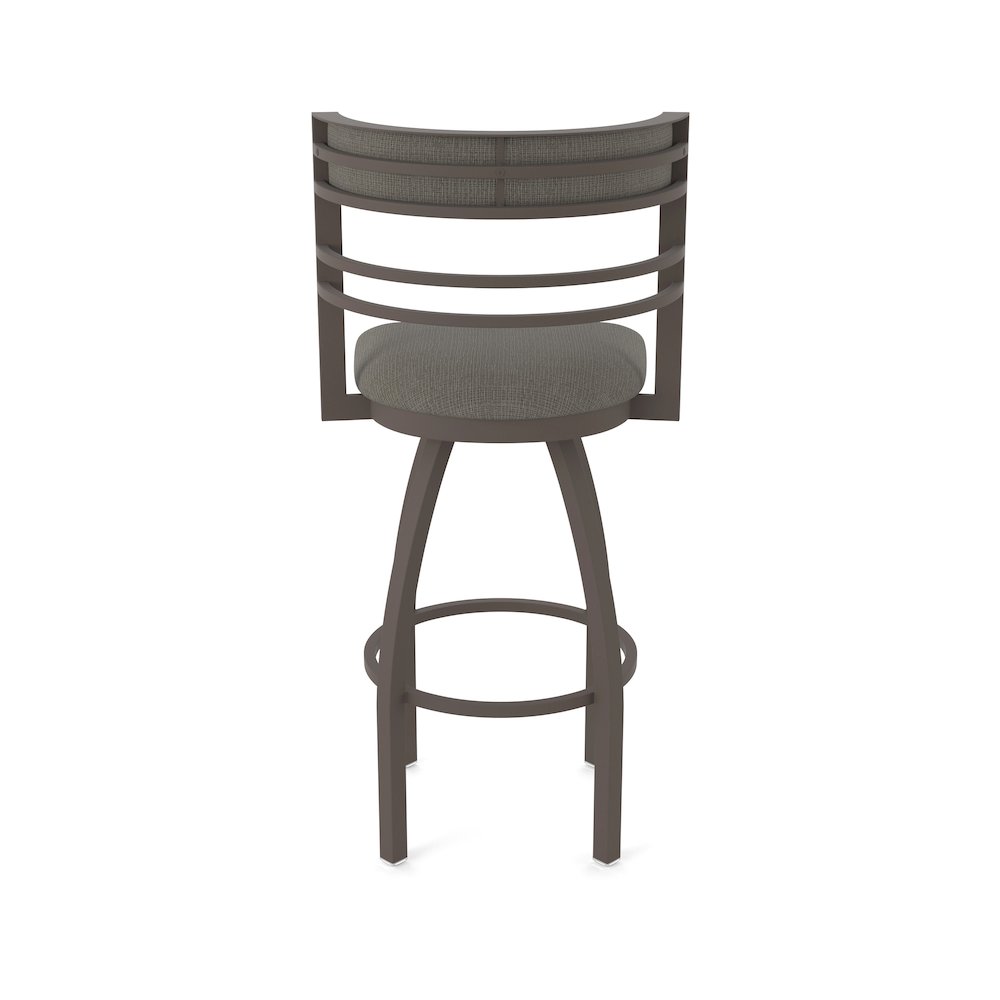Swivel Counter Stool with Bronze Finish and Graph Chalice Seat and Back. Picture 6