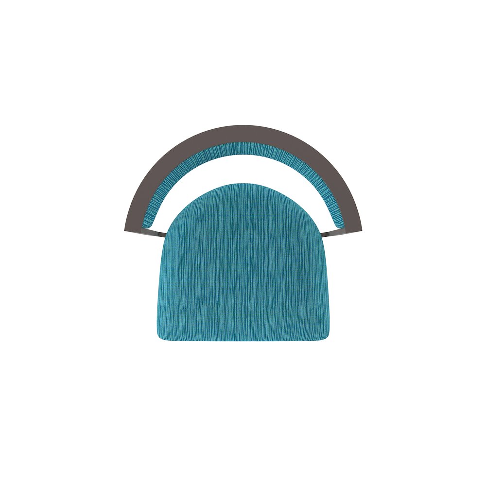 Swivel Counter Stool with Bronze Finish and Graph Tidal Seat and Back. Picture 3