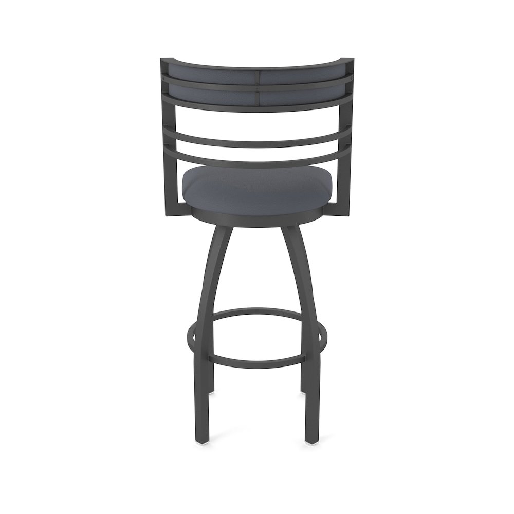 Swivel Counter Stool with Pewter Finish and Canter Storm Seat and Back. Picture 6