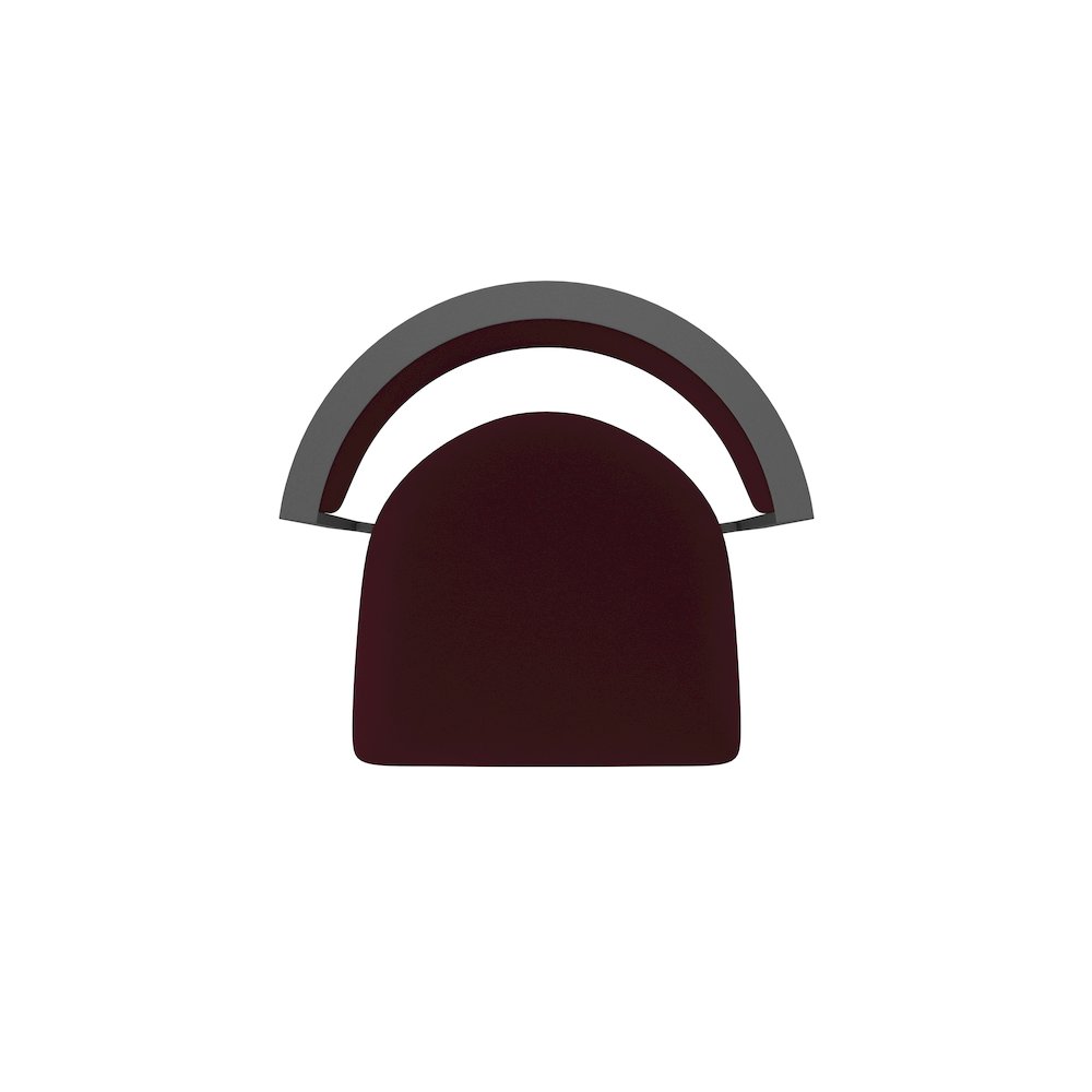 Swivel Counter Stool with Pewter Finish and Canter Bordeaux Seat and Back. Picture 3