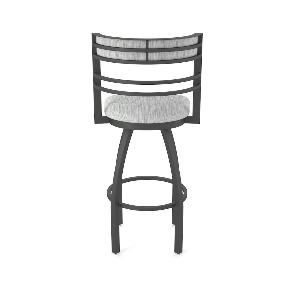Swivel Counter Stool with Pewter Finish and Graph Alpine Seat and Back. Picture 6