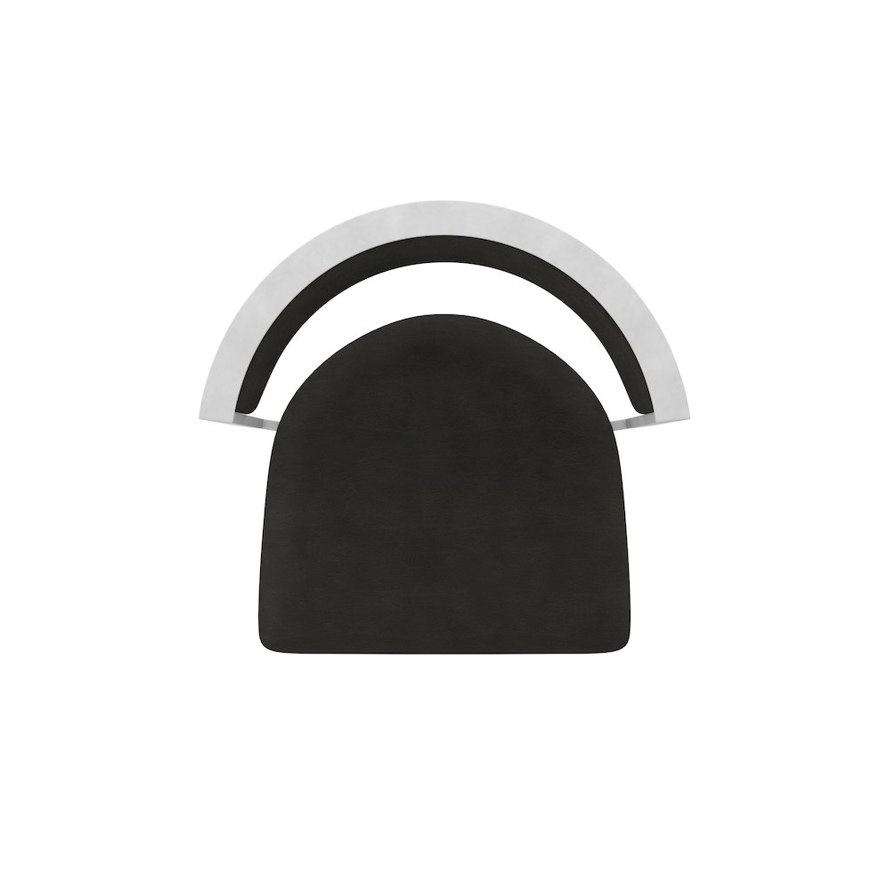 Swivel Counter Stool with Anodized Nickel Finish and Canter Espresso Seat. Picture 3