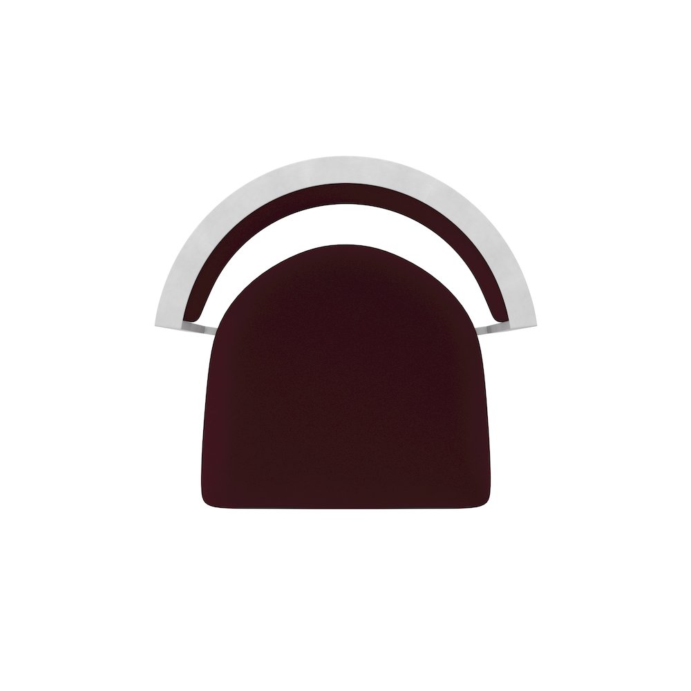 Swivel Counter Stool with Anodized Nickel Finish and Canter Bordeaux Seat. Picture 3