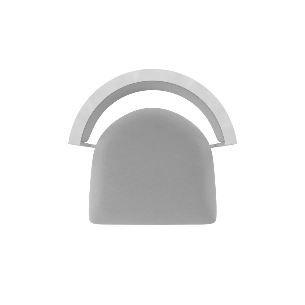 Swivel Counter Stool with Anodized Nickel Finish and Canter Folkstone Grey Seat. Picture 3