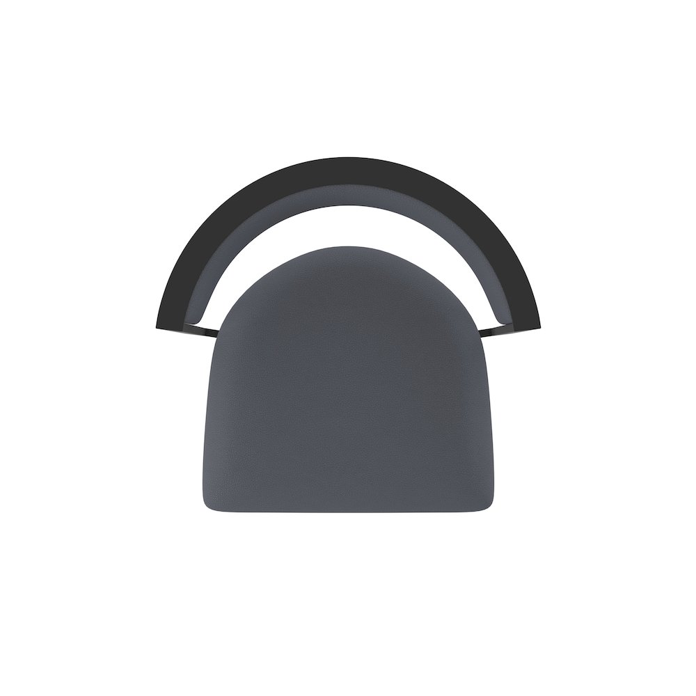 Swivel Counter Stool with Black Wrinkle Finish and Canter Storm Seat and Back. Picture 3