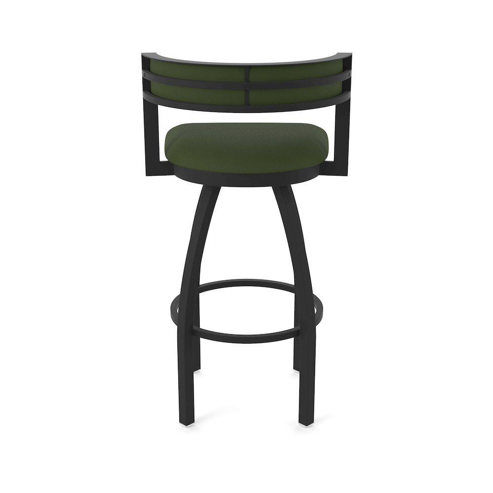 Swivel Counter Stool with Black Wrinkle Finish and Canter Pine Seat and Back. Picture 6
