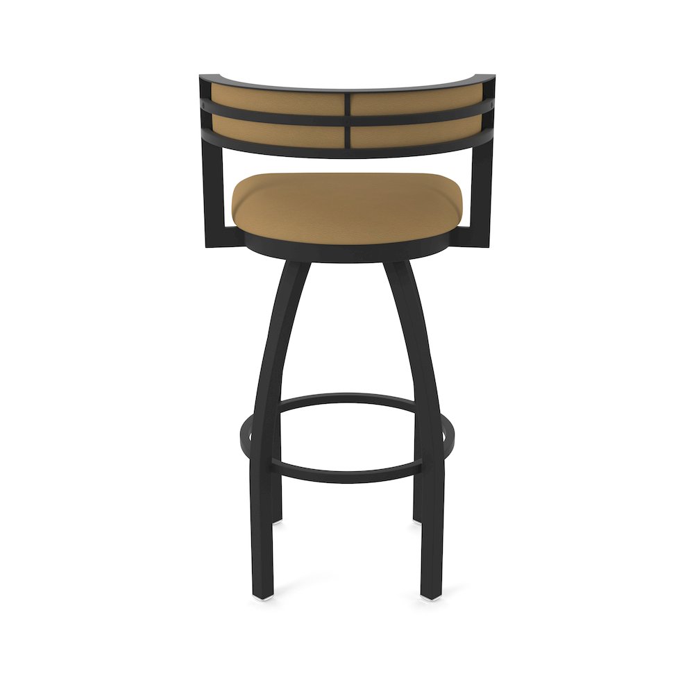 Swivel Counter Stool with Black Wrinkle Finish and Canter Saddle Seat and Back. Picture 6