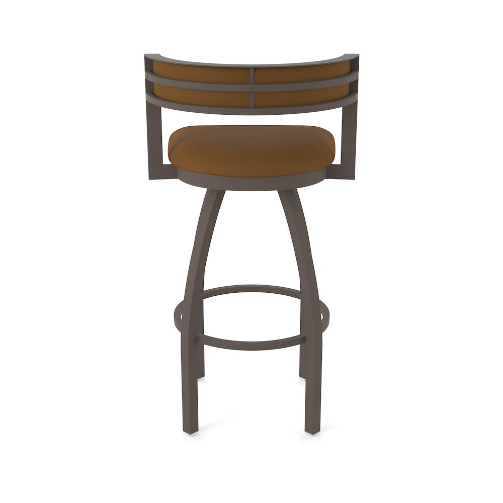 Swivel Counter Stool with Bronze Finish and Canter Thatch Seat and Back. Picture 6