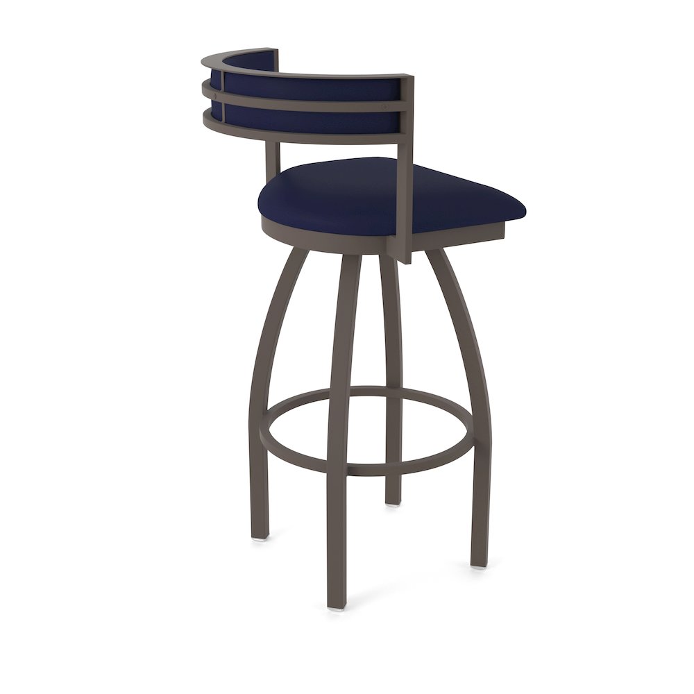 Swivel Counter Stool with Bronze Finish and Canter Twilight Seat and Back. Picture 2