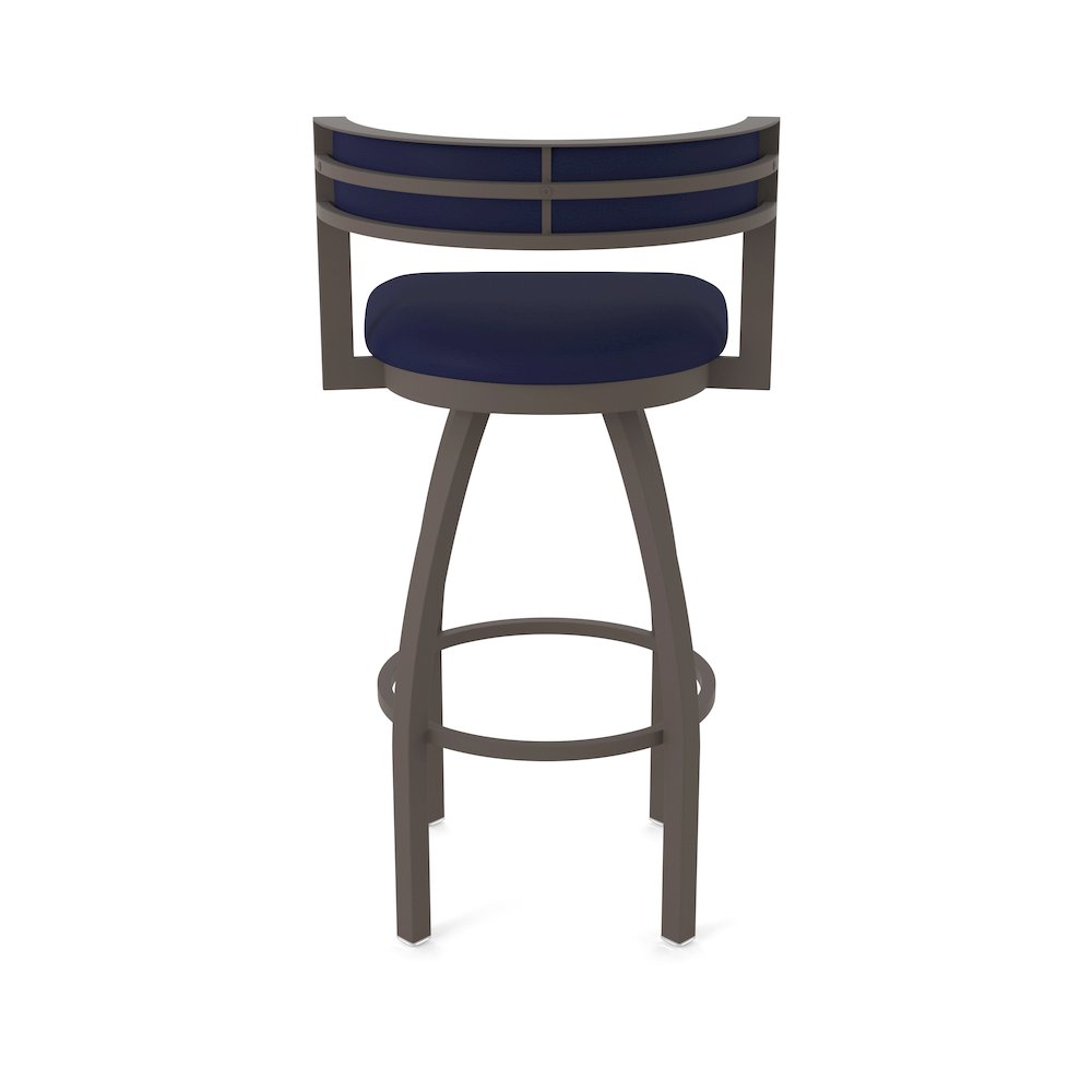 Swivel Counter Stool with Bronze Finish and Canter Twilight Seat and Back. Picture 6