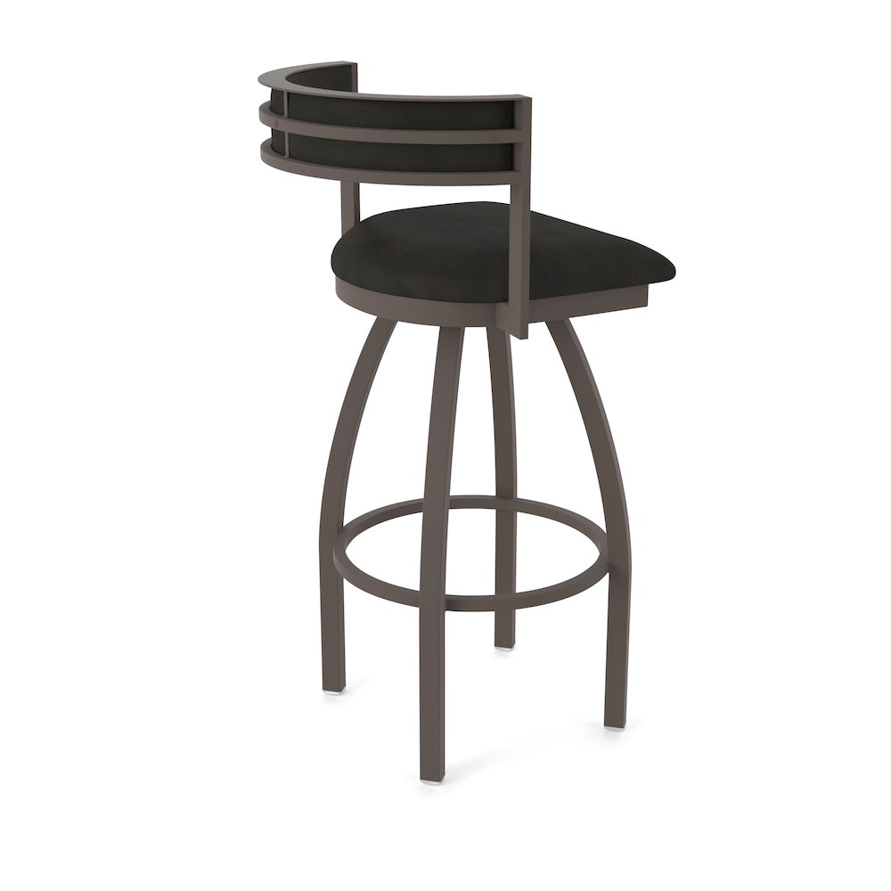 Swivel Counter Stool with Bronze Finish and Canter Espresso Seat and Back. Picture 2