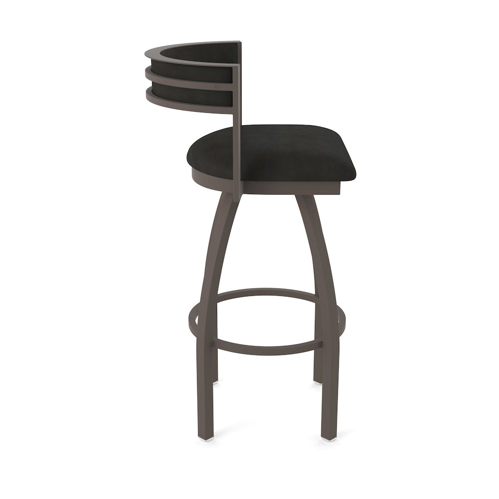 Swivel Counter Stool with Bronze Finish and Canter Espresso Seat and Back. Picture 4