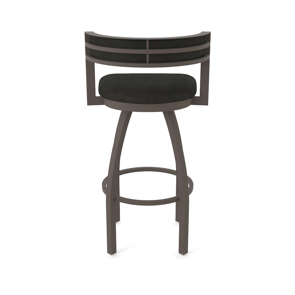 Swivel Counter Stool with Bronze Finish and Canter Espresso Seat and Back. Picture 6