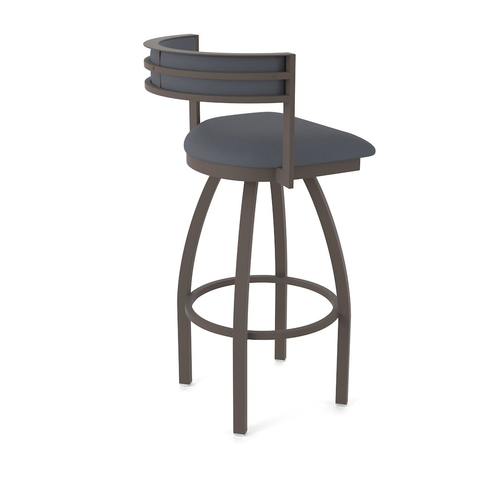 Swivel Counter Stool with Bronze Finish and Canter Storm Seat and Back. Picture 2