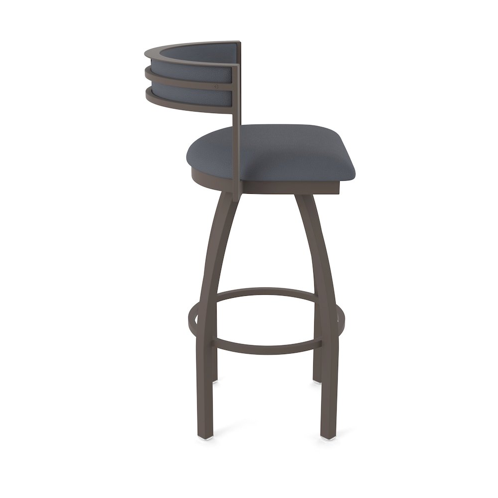 Swivel Counter Stool with Bronze Finish and Canter Storm Seat and Back. Picture 4