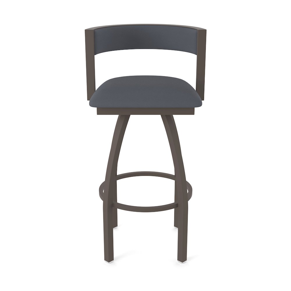 Swivel Counter Stool with Bronze Finish and Canter Storm Seat and Back. Picture 5