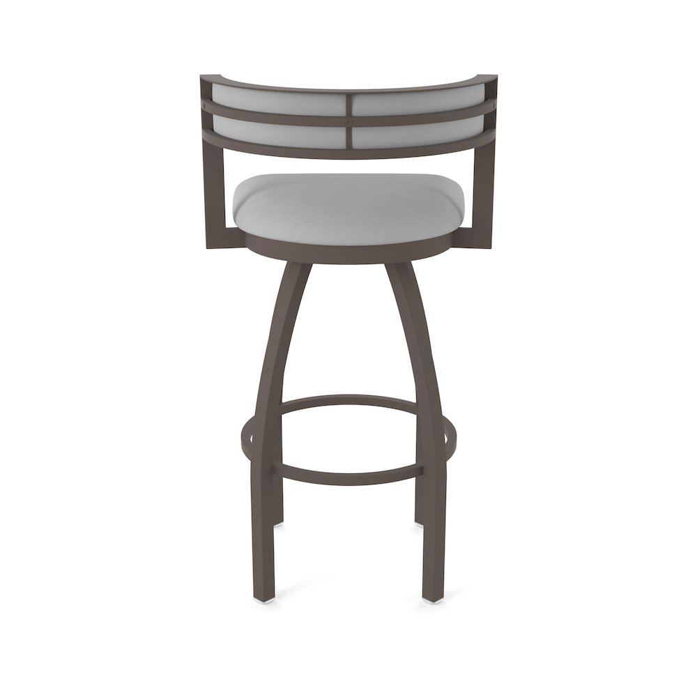 Swivel Counter Stool with Bronze Finish and Canter Folkstone Grey Seat and Back. Picture 6
