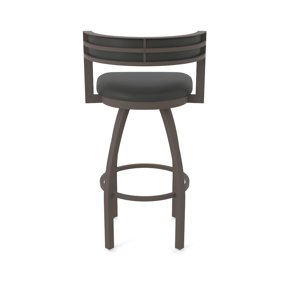 Swivel Counter Stool with Bronze Finish and Canter Iron Seat and Back. Picture 6