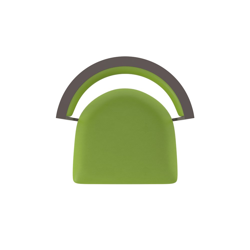 Swivel Counter Stool with Bronze Finish and Canter Kiwi Green Seat and Back. Picture 3