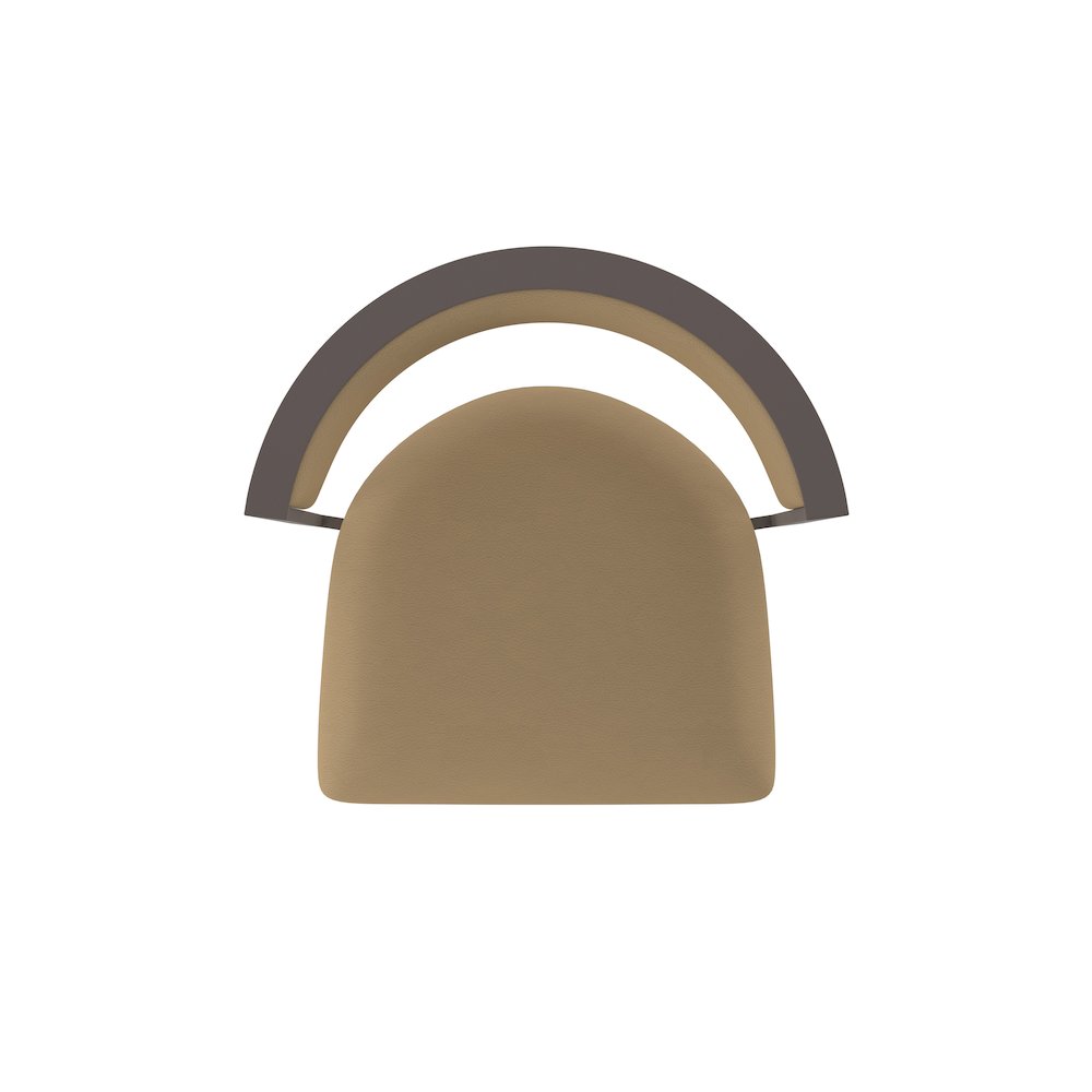 Swivel Counter Stool with Bronze Finish and Canter Sand Seat and Back. Picture 3