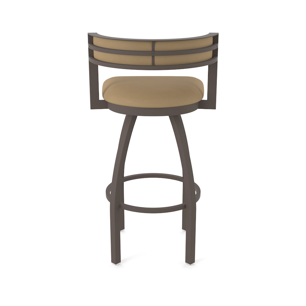 Swivel Counter Stool with Bronze Finish and Canter Sand Seat and Back. Picture 6