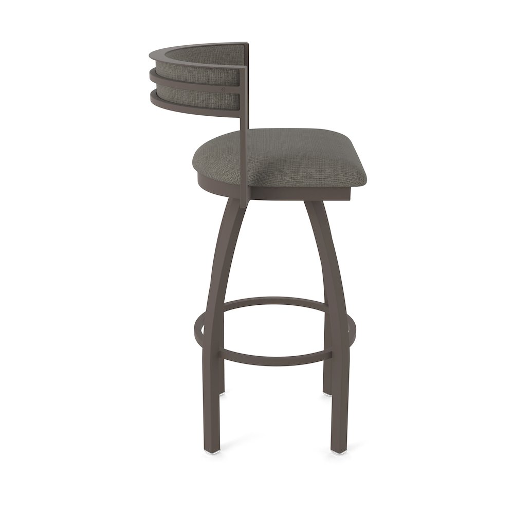 Swivel Counter Stool with Bronze Finish and Graph Chalice Seat and Back. Picture 4