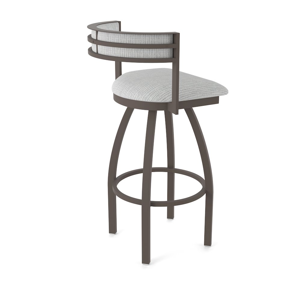 Swivel Counter Stool with Bronze Finish and Graph Alpine Seat and Back. Picture 2