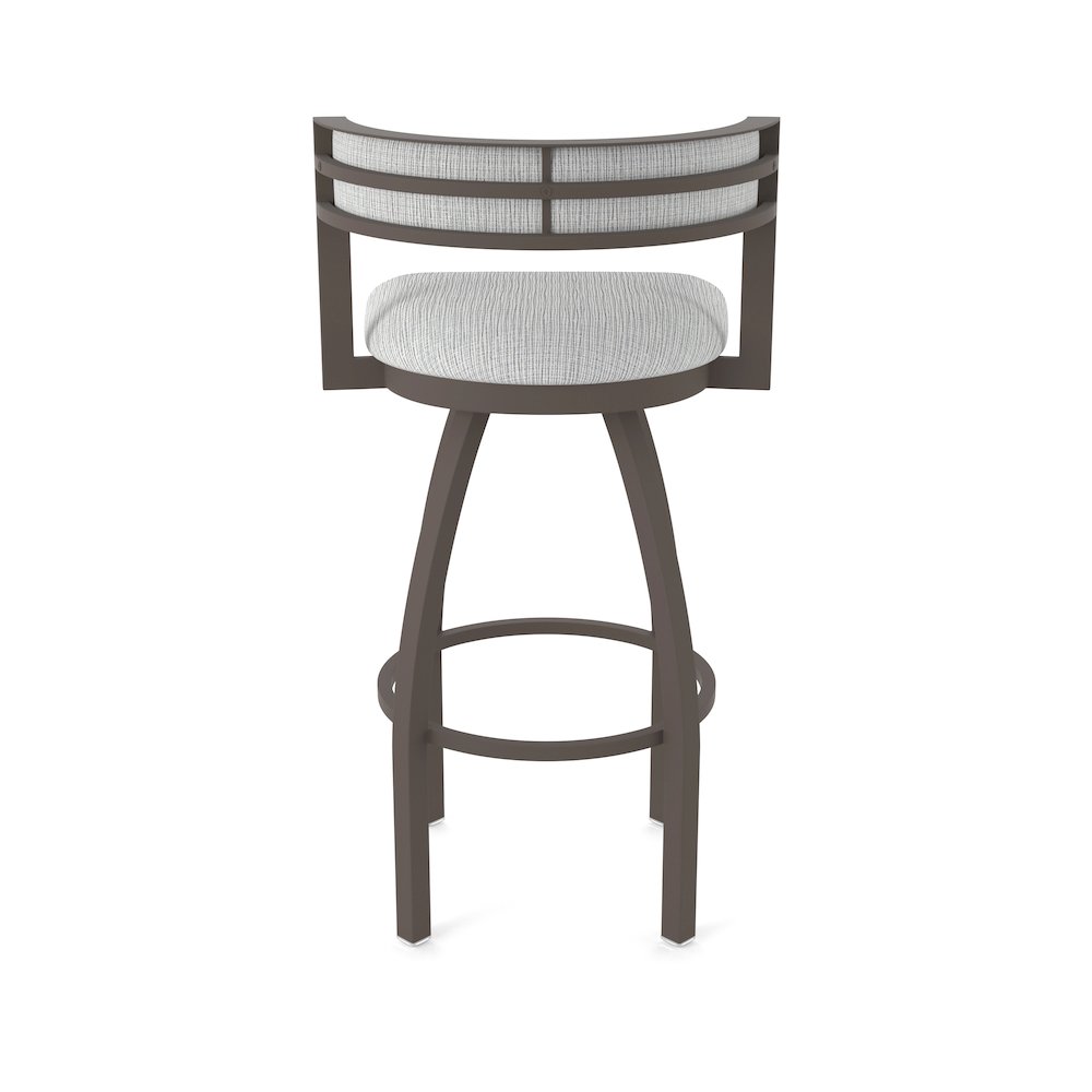 Swivel Counter Stool with Bronze Finish and Graph Alpine Seat and Back. Picture 6
