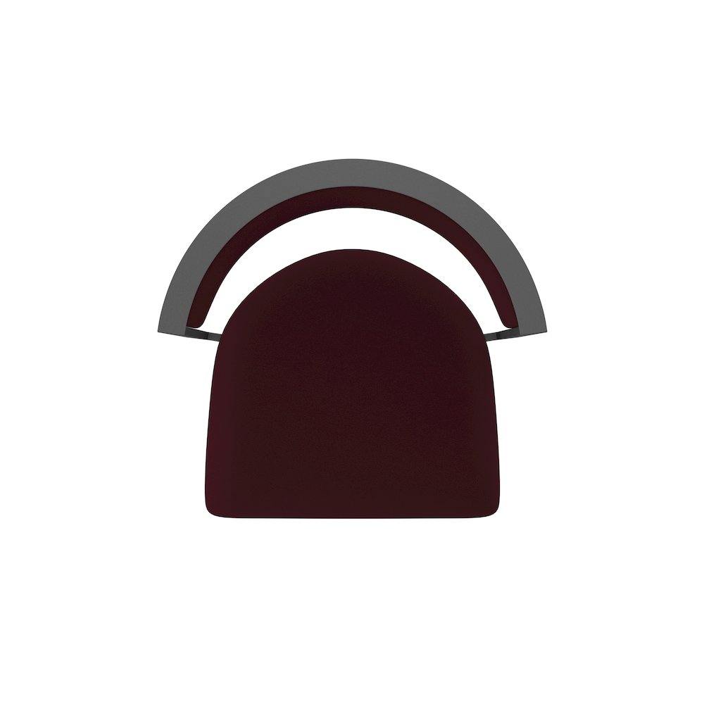 Swivel Counter Stool with Pewter Finish and Canter Bordeaux Seat and Back. Picture 3