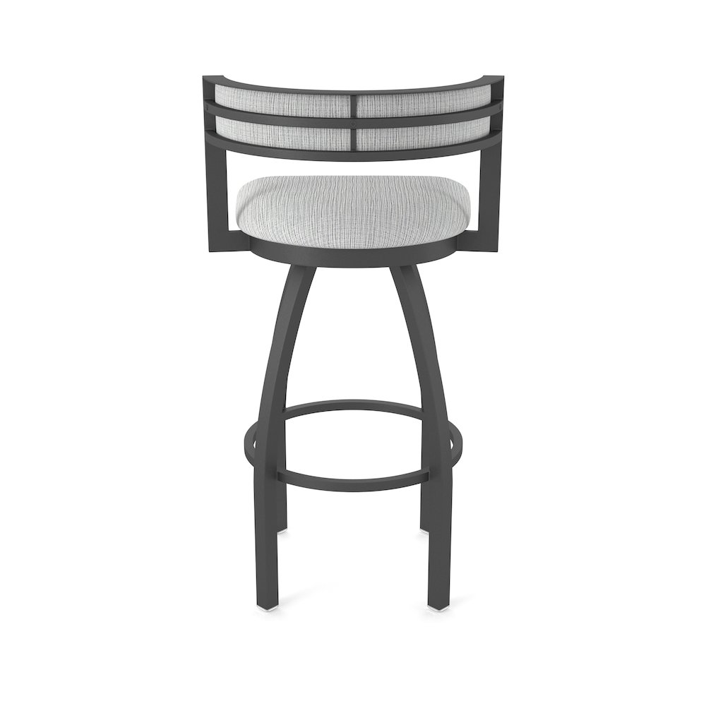 Swivel Counter Stool with Pewter Finish and Graph Alpine Seat and Back. Picture 6