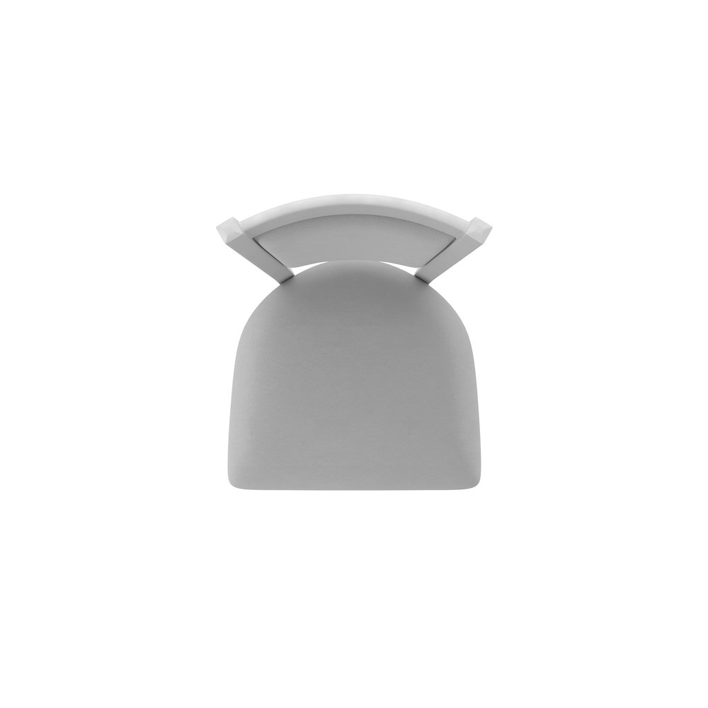 Swivel Counter Stool with Anodized Nickel Finish and Canter Folkstone Grey Seat. Picture 3