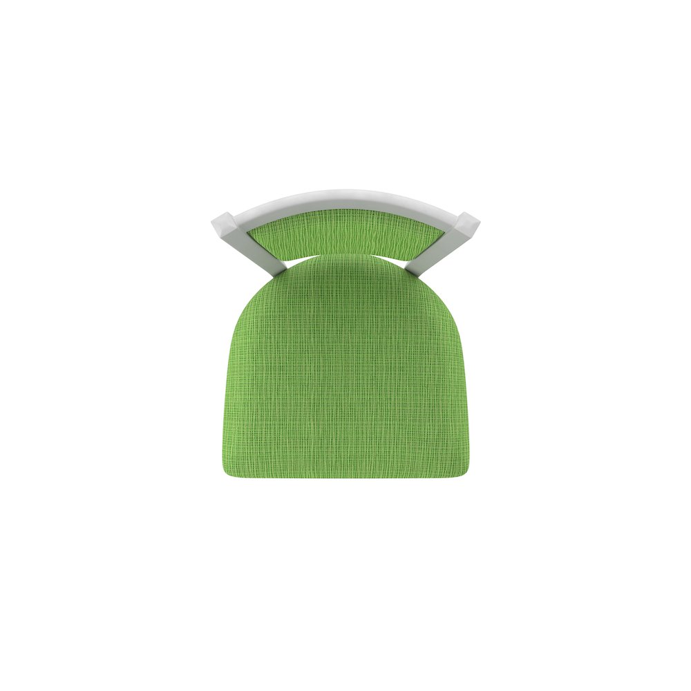 Swivel Counter Stool with Anodized Nickel Finish and Graph Parrot Seat and Back. Picture 3