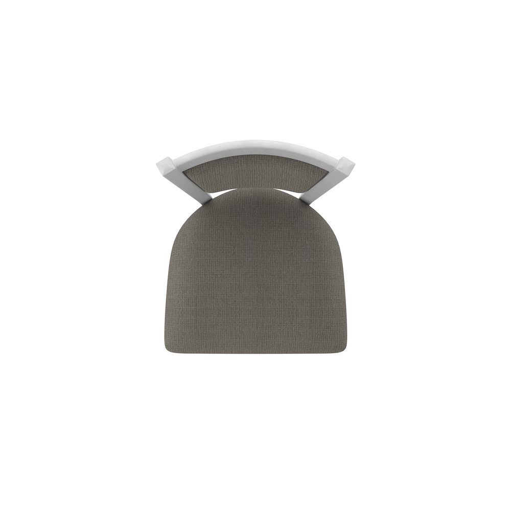 Swivel Counter Stool with Anodized Nickel Finish and Graph Chalice Seat and Back. Picture 3