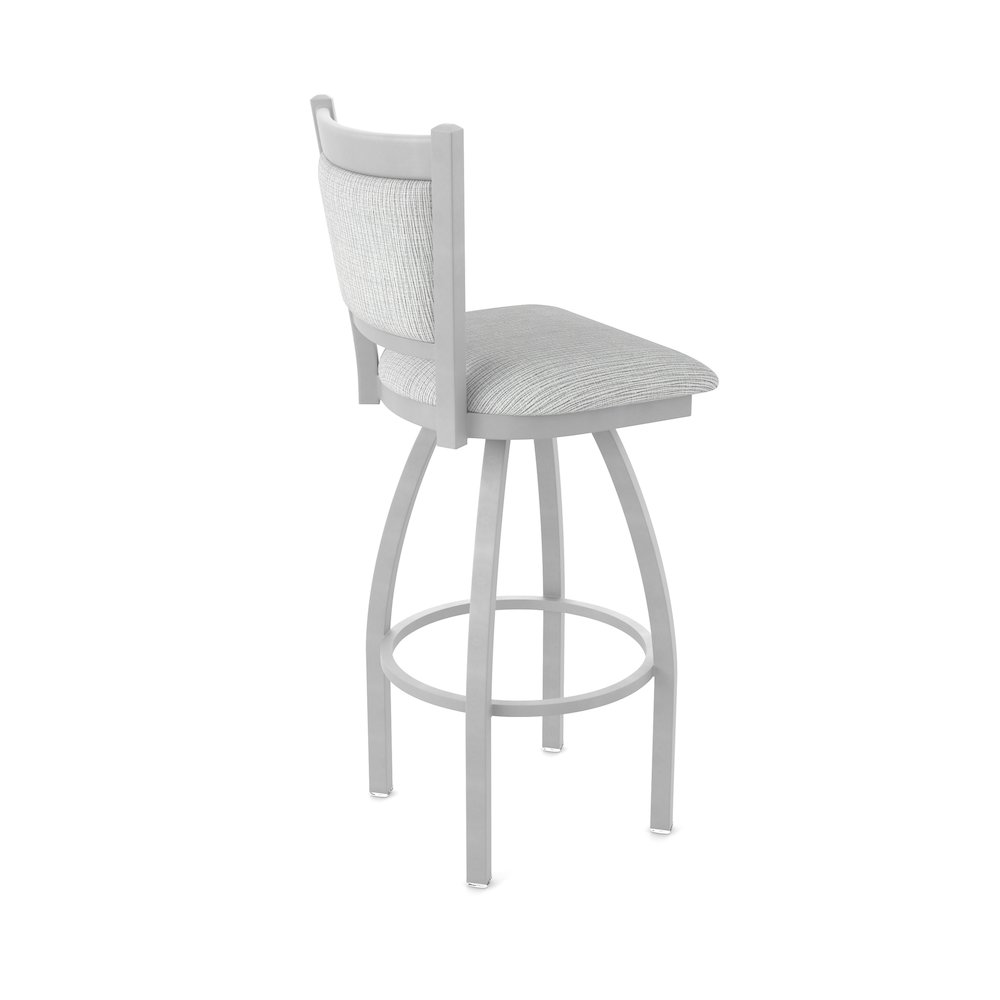 Swivel Counter Stool with Anodized Nickel Finish and Graph Alpine Seat and Back. Picture 2