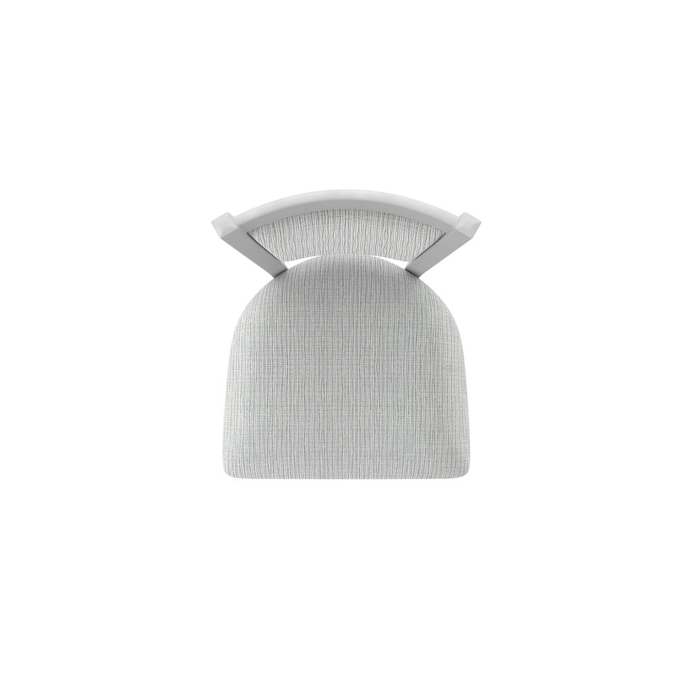 Swivel Counter Stool with Anodized Nickel Finish and Graph Alpine Seat and Back. Picture 3