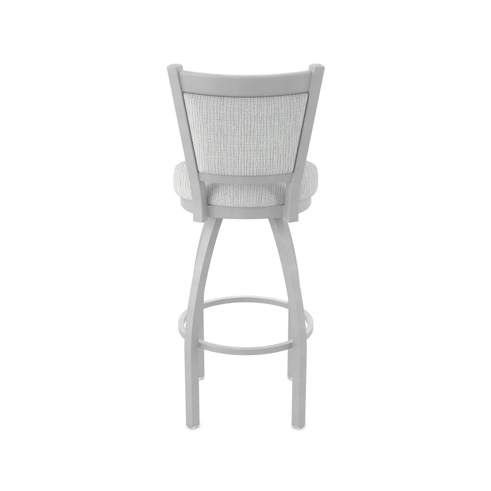 Swivel Counter Stool with Anodized Nickel Finish and Graph Alpine Seat and Back. Picture 6