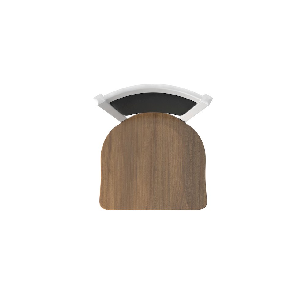 Swivel Counter Stool with Anodized Nickel Finish and Dark Maple Seat. Picture 3