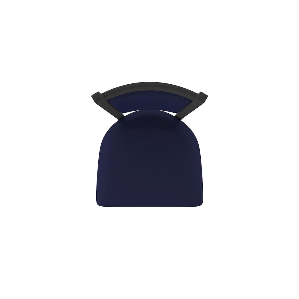 Swivel Counter Stool with Black Wrinkle Finish and Canter Twilight Seat and Back. Picture 3