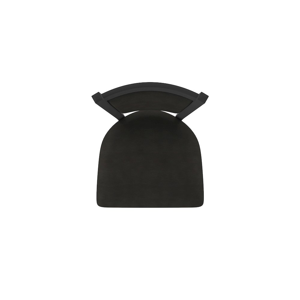 Swivel Counter Stool with Black Wrinkle Finish and Canter Espresso Seat and Back. Picture 3