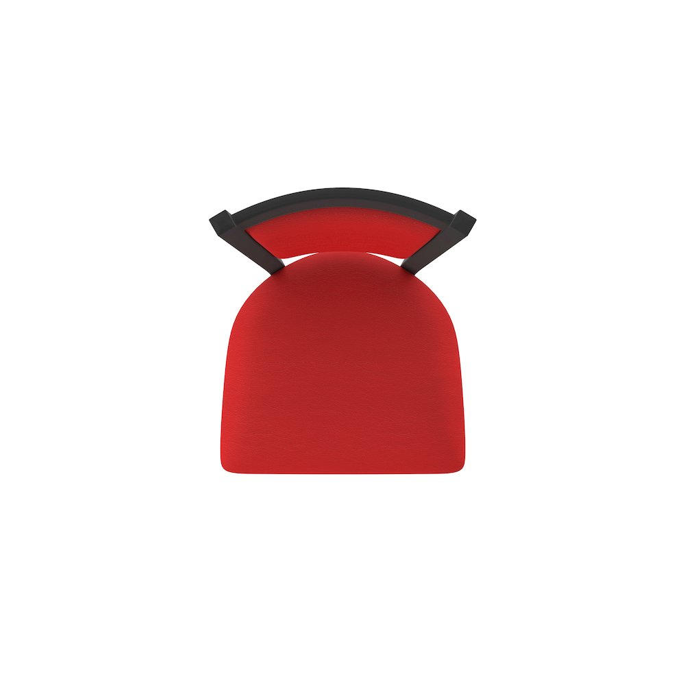 Swivel Counter Stool with Black Wrinkle Finish and Canter Red Seat and Back. Picture 3