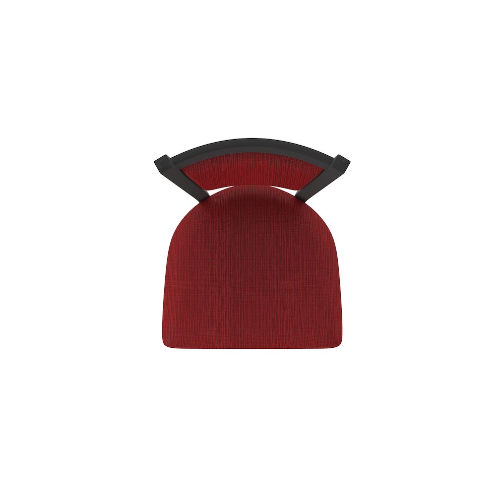 Swivel Counter Stool with Black Wrinkle Finish and Graph Ruby Seat and Back. Picture 3