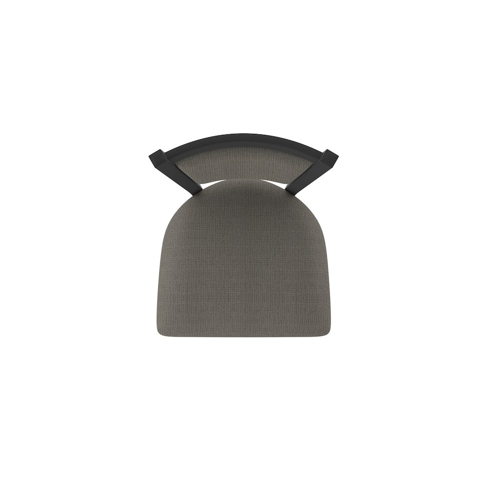Swivel Counter Stool with Black Wrinkle Finish and Graph Chalice Seat and Back. Picture 3