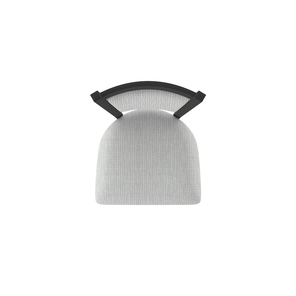 Swivel Counter Stool with Black Wrinkle Finish and Graph Alpine Seat and Back. Picture 3