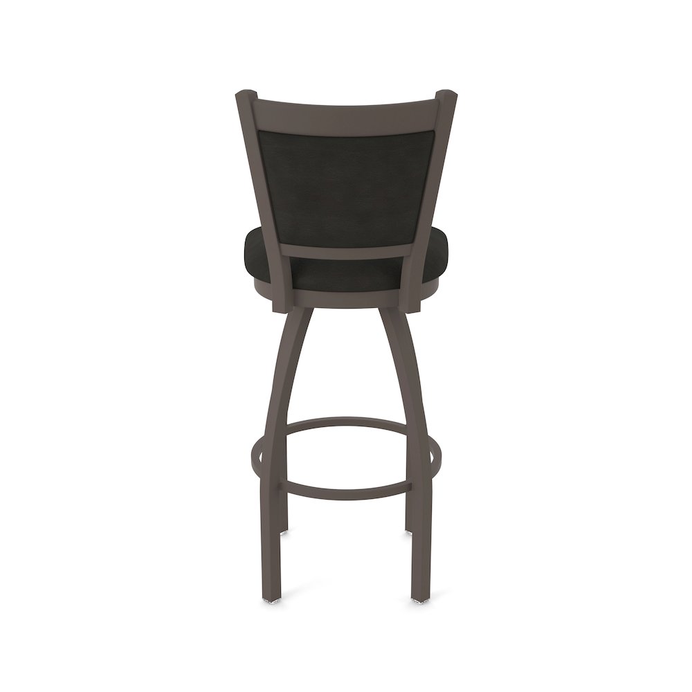 Swivel Counter Stool with Bronze Finish and Canter Espresso Seat and Back. Picture 6