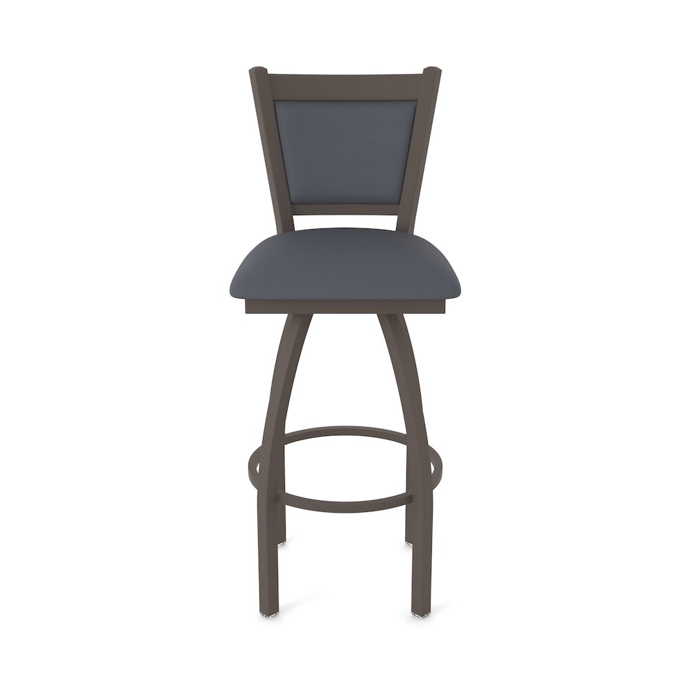 Swivel Counter Stool with Bronze Finish and Canter Storm Seat and Back. Picture 5