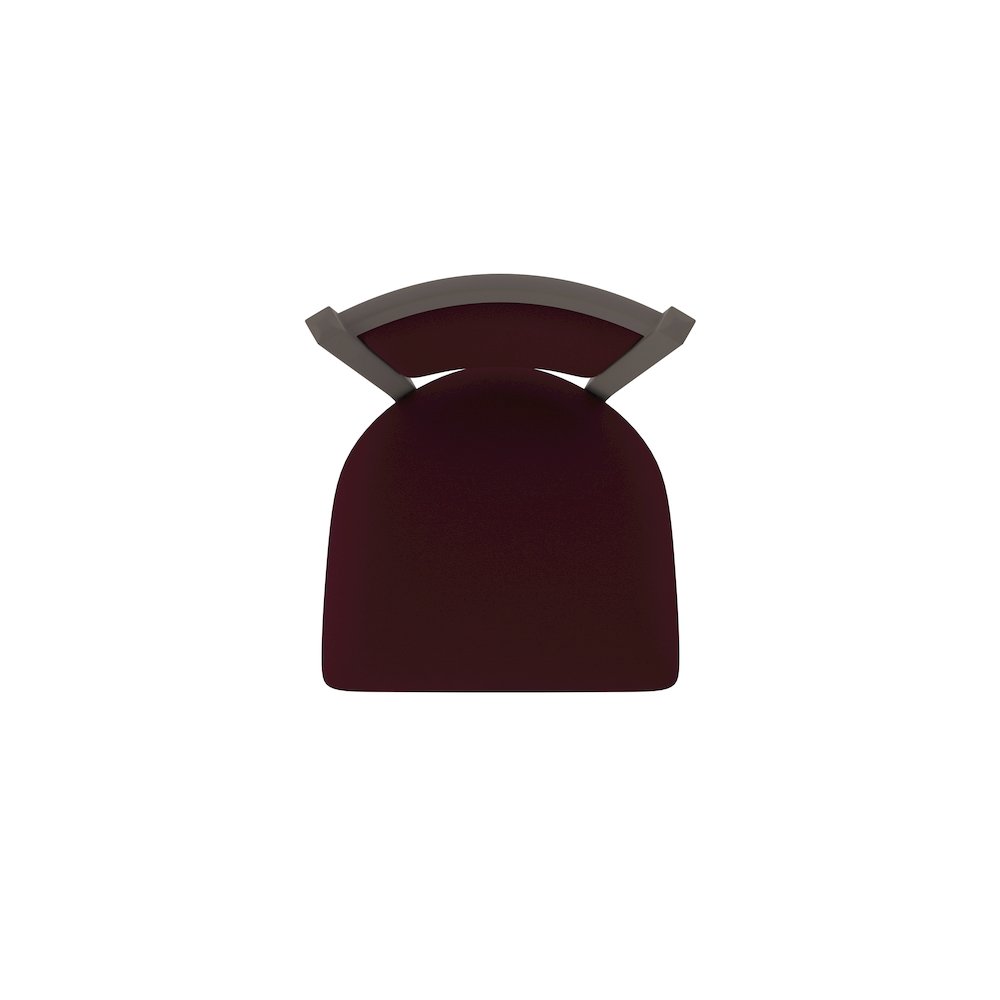 Swivel Counter Stool with Bronze Finish and Canter Bordeaux Seat and Back. Picture 3