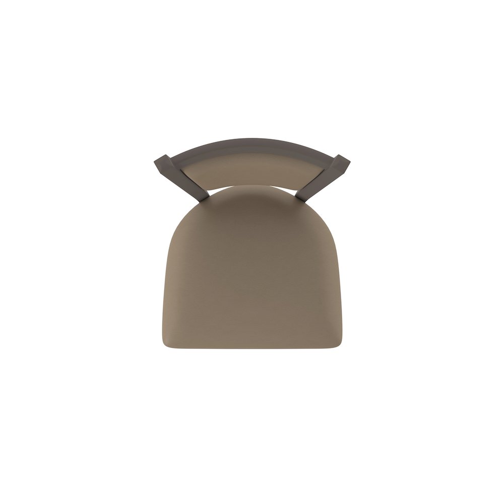 Swivel Counter Stool with Bronze Finish and Canter Earth Seat and Back. Picture 3