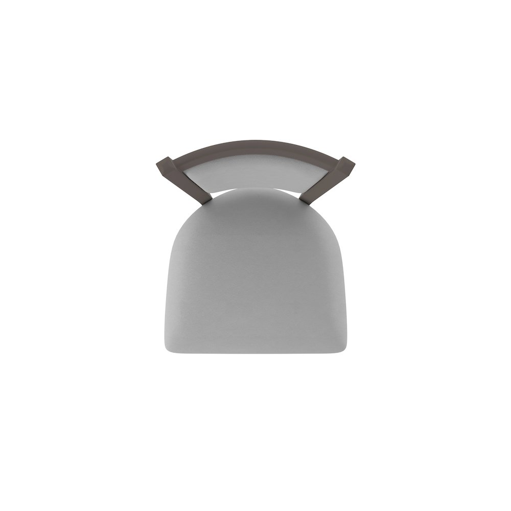 Swivel Counter Stool with Bronze Finish and Canter Folkstone Grey Seat and Back. Picture 3