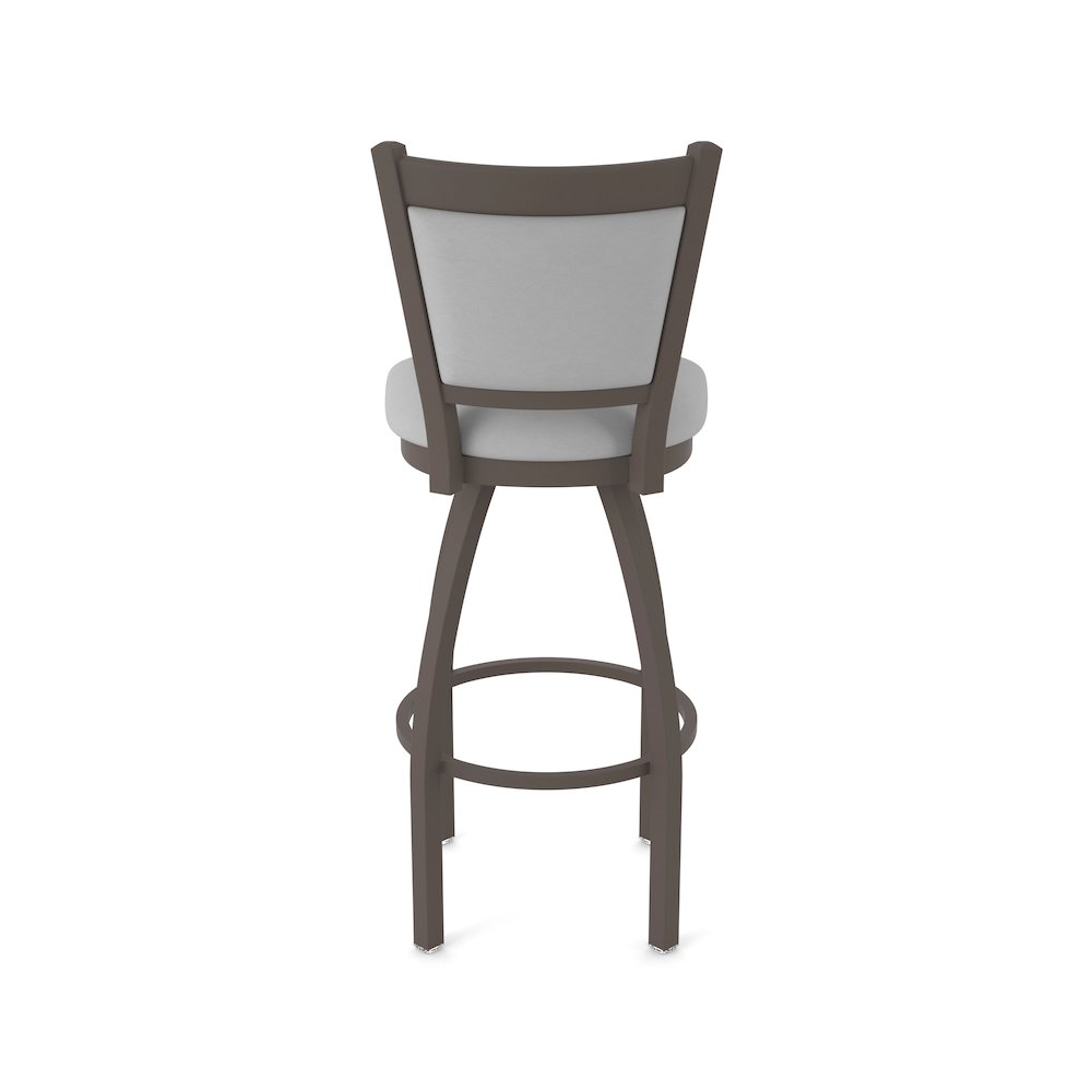 Swivel Counter Stool with Bronze Finish and Canter Folkstone Grey Seat and Back. Picture 6